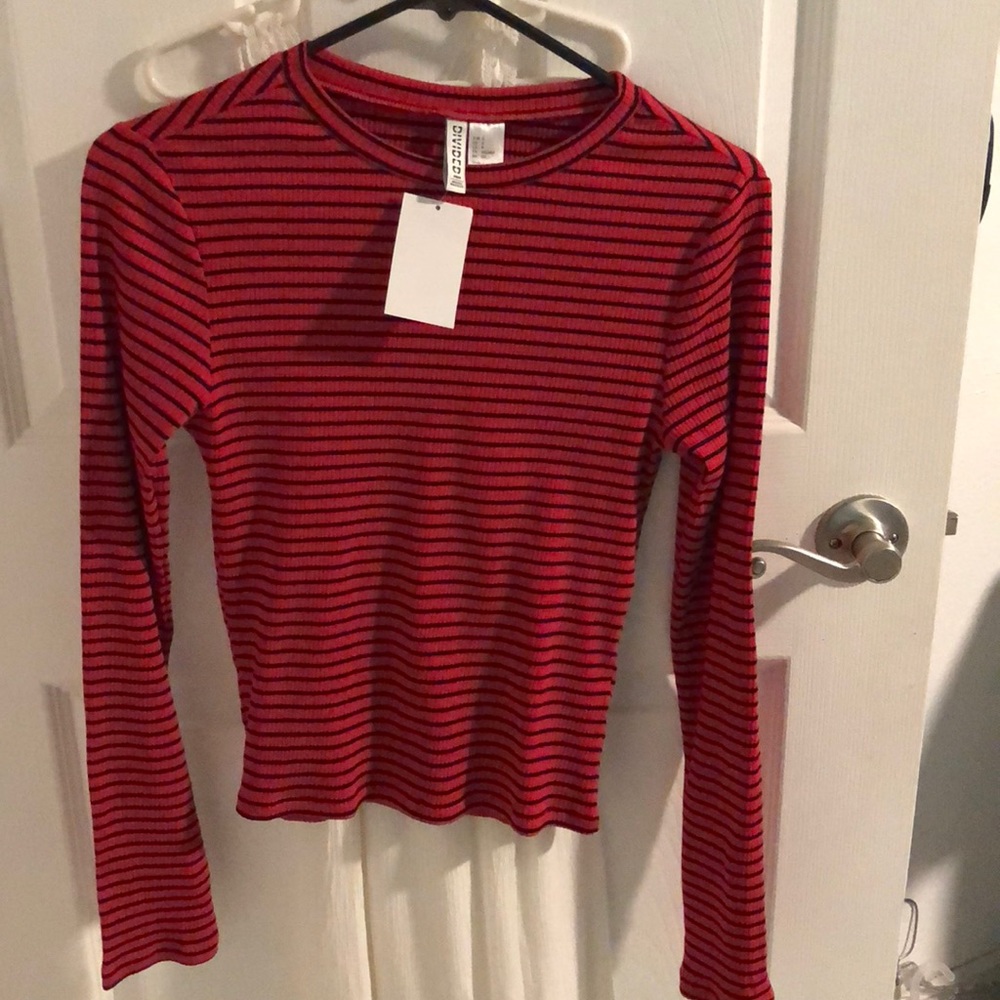 Red striped long sleeve